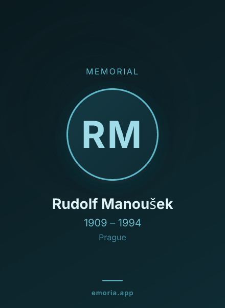 Memorial portrait of Rudolf Manoušek