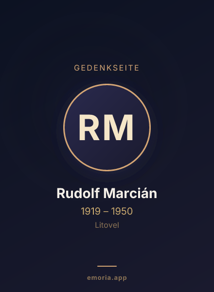 Gedenkportrait von Rudolf Marcián