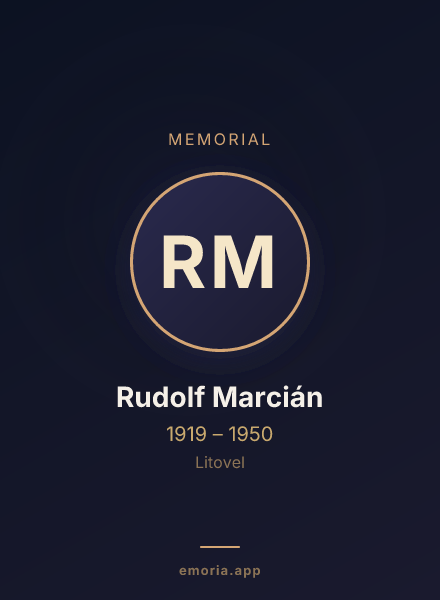 Memorial portrait of Rudolf Marcián