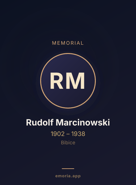 Memorial portrait of Rudolf Marcinowski
