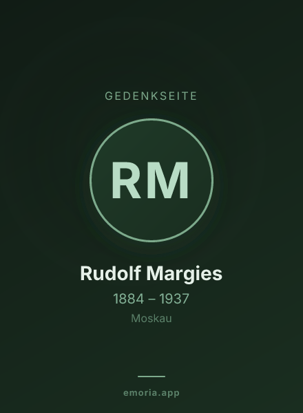 Gedenkportrait von Rudolf Margies