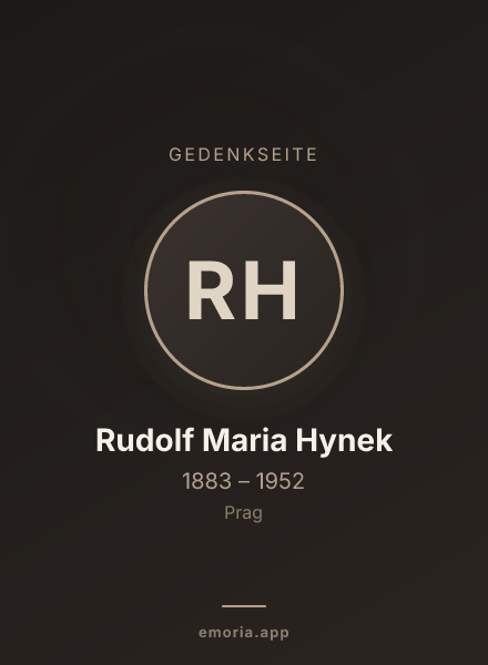 Gedenkportrait von Rudolf Maria Hynek
