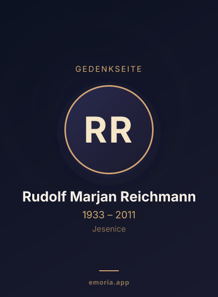 Gedenkportrait von Rudolf Marjan Reichmann
