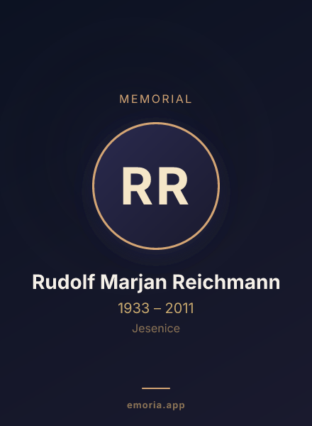 Memorial portrait of Rudolf Marjan Reichmann