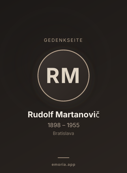 Gedenkportrait von Rudolf Martanovič