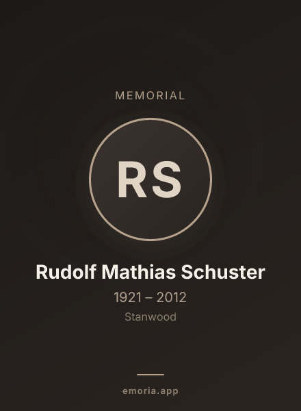 Memorial portrait of Rudolf Mathias Schuster