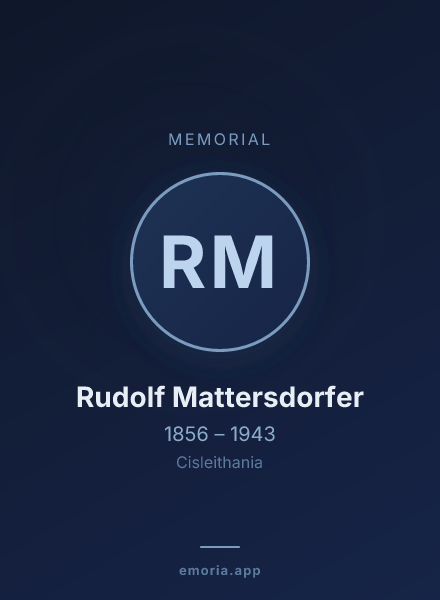 Memorial portrait of Rudolf Mattersdorfer