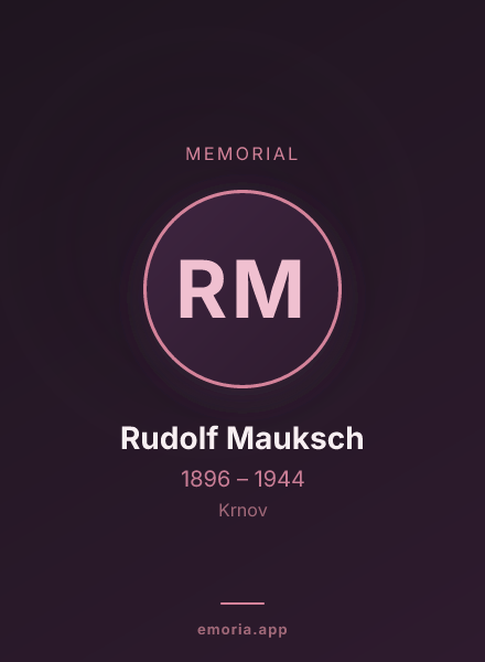Memorial portrait of Rudolf Mauksch