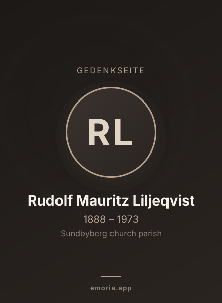 Gedenkportrait von Rudolf Mauritz Liljeqvist