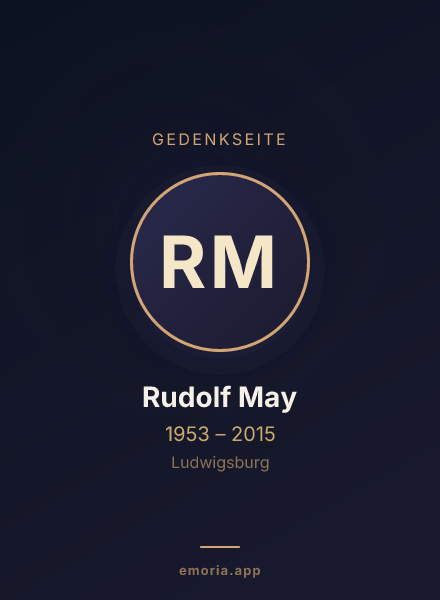 Gedenkportrait von Rudolf May