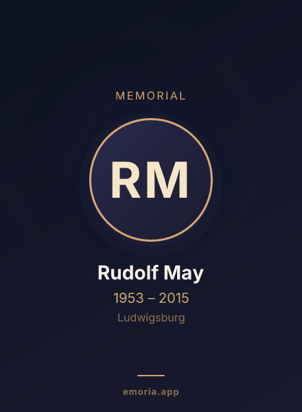 Memorial portrait of Rudolf May
