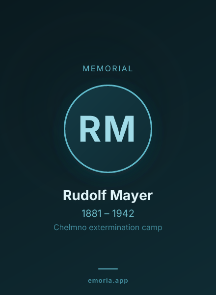 Memorial portrait of Rudolf Mayer