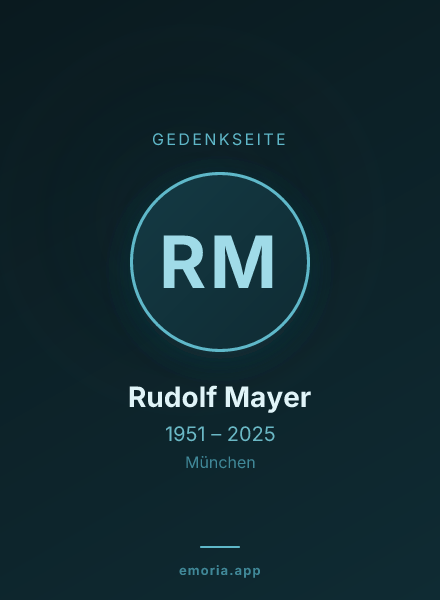 Gedenkportrait von Rudolf Mayer