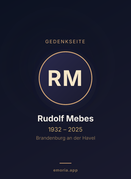 Gedenkportrait von Rudolf Mebes