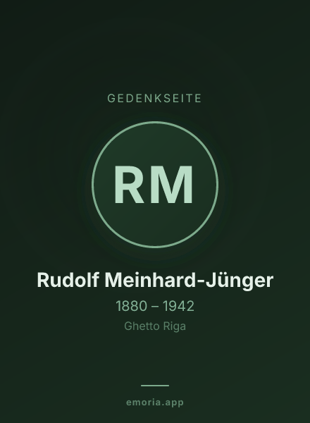 Gedenkportrait von Rudolf Meinhard-Jünger