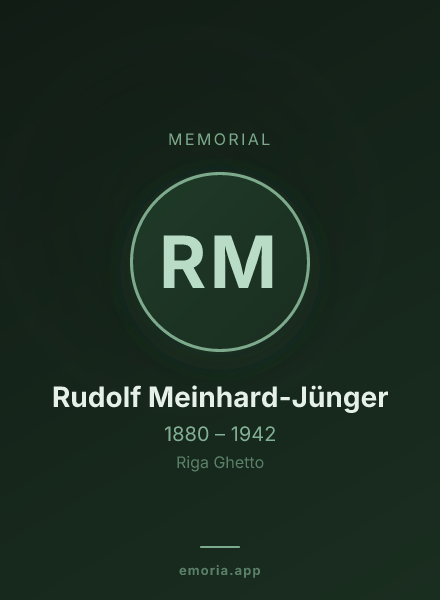 Memorial portrait of Rudolf Meinhard-Jünger
