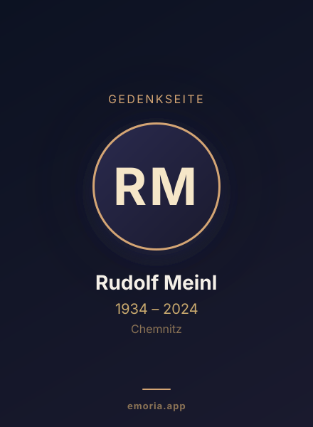 Gedenkportrait von Rudolf Meinl