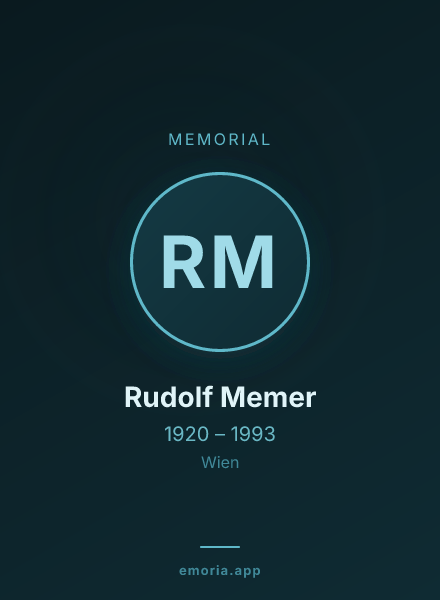 Memorial portrait of Rudolf Memer