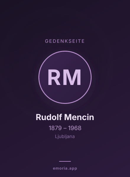 Gedenkportrait von Rudolf Mencin