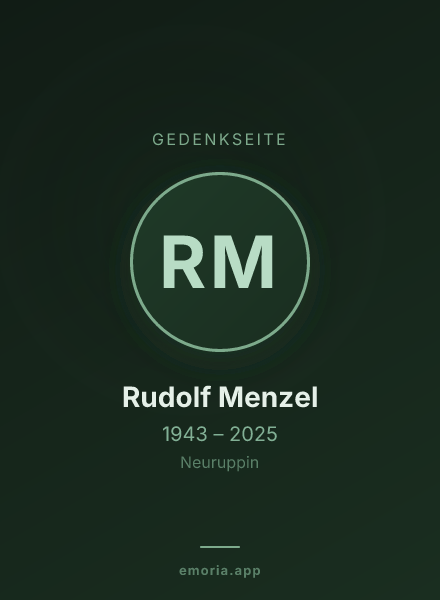 Gedenkportrait von Rudolf Menzel