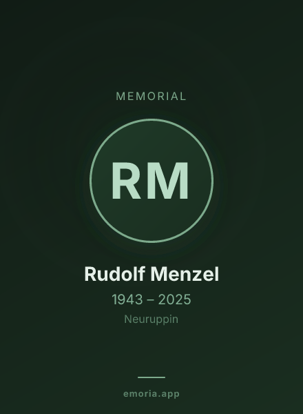 Memorial portrait of Rudolf Menzel