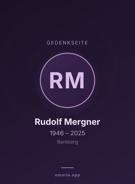Gedenkportrait von Rudolf Mergner