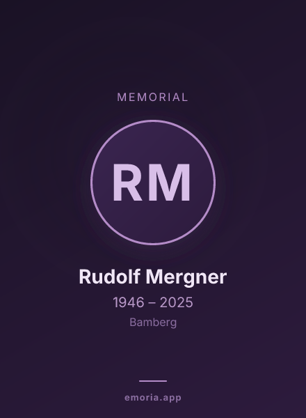 Memorial portrait of Rudolf Mergner