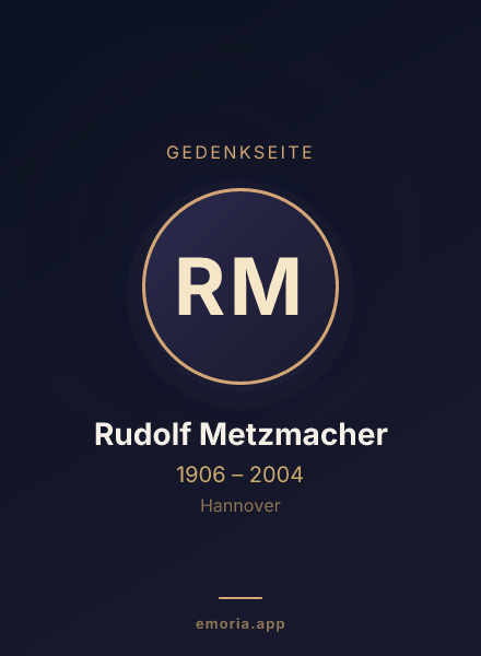 Gedenkportrait von Rudolf Metzmacher