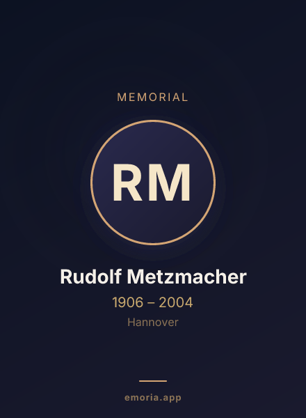 Memorial portrait of Rudolf Metzmacher