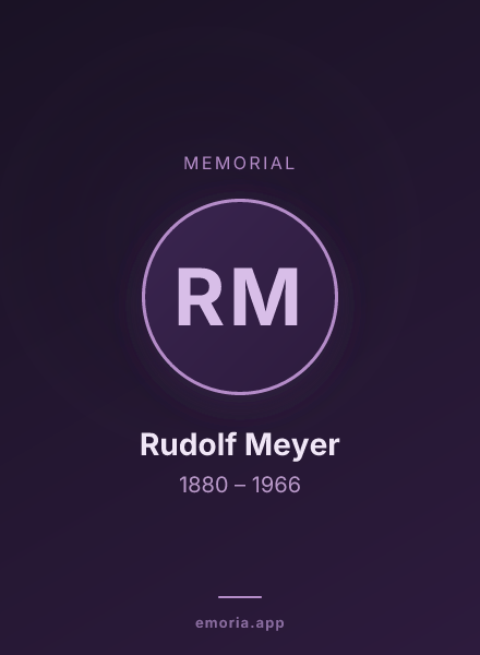 Memorial portrait of Rudolf Meyer