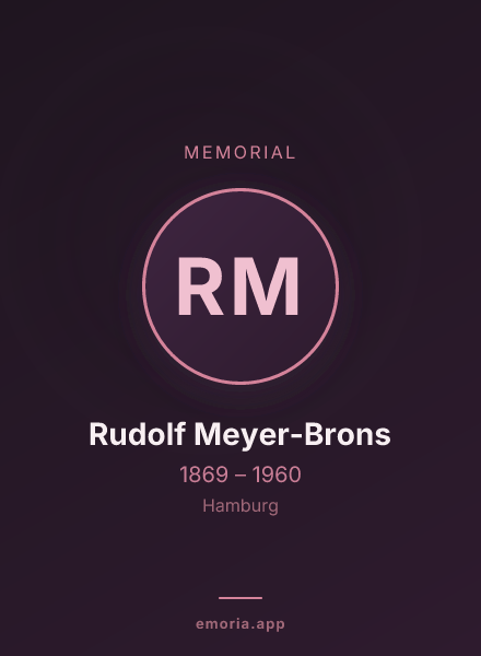 Memorial portrait of Rudolf Meyer-Brons