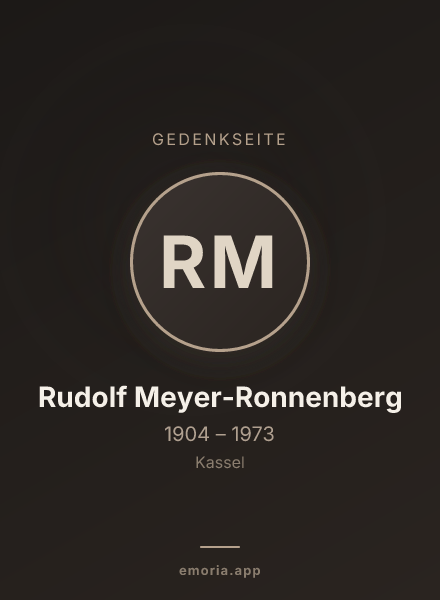 Gedenkportrait von Rudolf Meyer-Ronnenberg