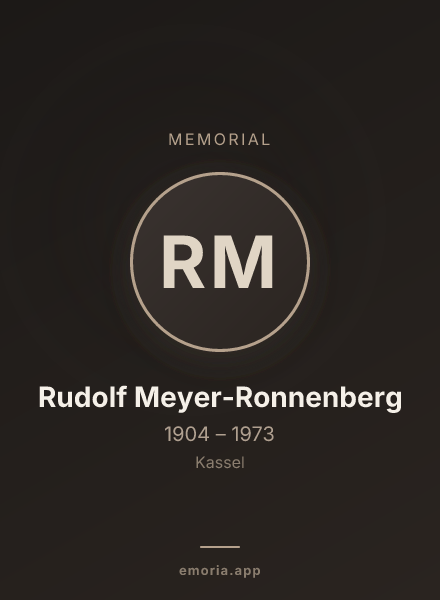 Memorial portrait of Rudolf Meyer-Ronnenberg