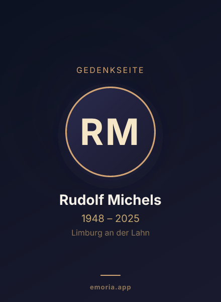 Gedenkportrait von Rudolf Michels