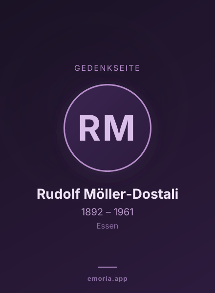 Gedenkportrait von Rudolf Möller-Dostali
