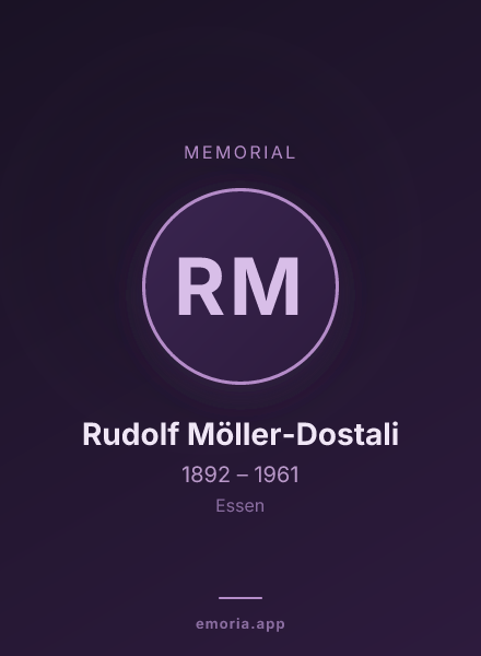 Memorial portrait of Rudolf Möller-Dostali