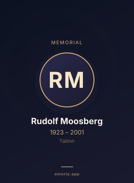 Memorial portrait of Rudolf Moosberg
