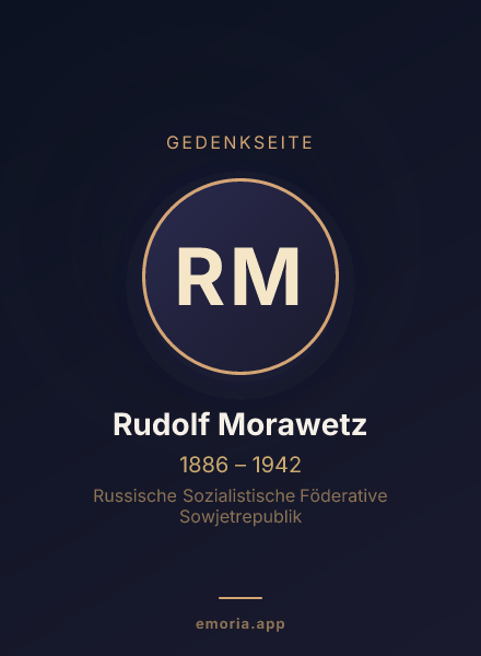 Gedenkportrait von Rudolf Morawetz