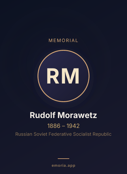 Memorial portrait of Rudolf Morawetz
