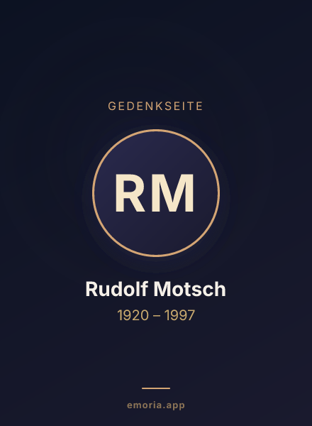 Gedenkportrait von Rudolf Motsch