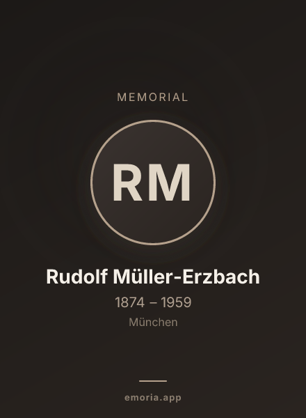 Memorial portrait of Rudolf Müller-Erzbach