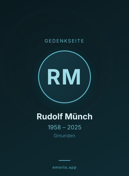 Gedenkportrait von Rudolf Münch