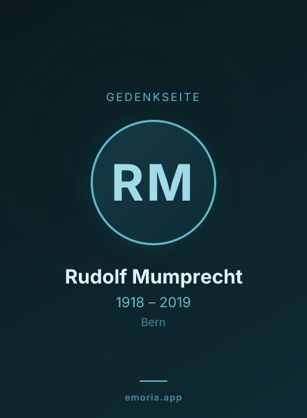 Gedenkportrait von Rudolf Mumprecht