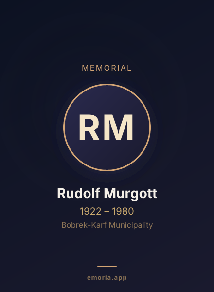 Memorial portrait of Rudolf Murgott