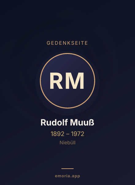 Gedenkportrait von Rudolf Muuß