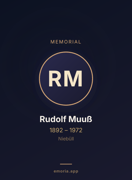 Memorial portrait of Rudolf Muuß