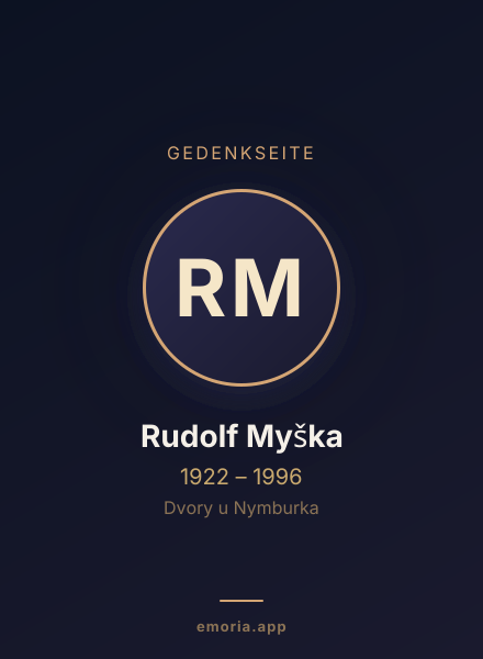 Gedenkportrait von Rudolf Myška