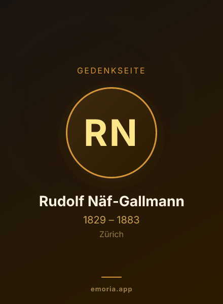 Gedenkportrait von Rudolf Näf-Gallmann