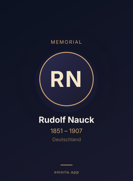 Memorial portrait of Rudolf Nauck