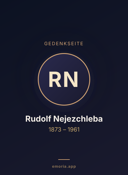 Gedenkportrait von Rudolf Nejezchleba